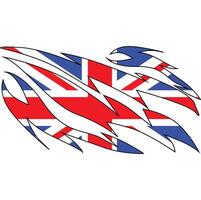 United Kingdom Flag With Claw Shape vector