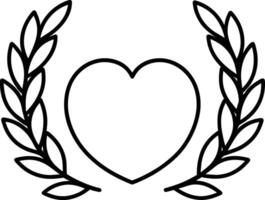 love wreath ,wedding icon vector