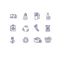 recycle icons set , Eco friendly icon vector