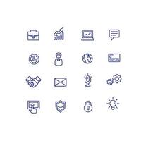 Business icons set vector