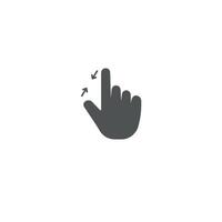 touchescreen icon , hand swipe icon vector