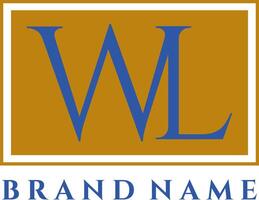 WL initial letter logo design vector