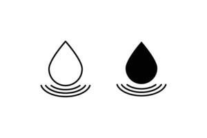 agua soltar logo y icono conjunto , agua soltar símbolo vector