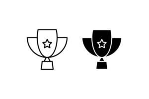 the trophy icon, representing recognition, achievement, and success vector