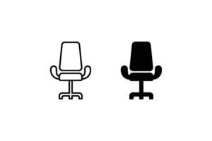 Office Chair Icon Template Flat Design on background vector