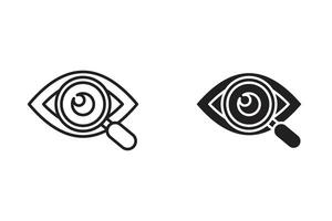 ojo atención icono símbolo de concentración y atención vector