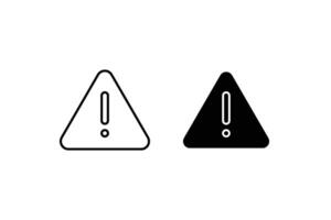 Warning icon modern design in trendy style for web site and mobile app on white background vector