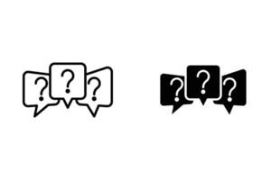 question mark chat icon vector