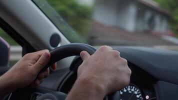 Hands on steering wheel video