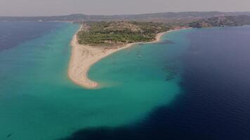 Drone advancing over Possidi Cape video