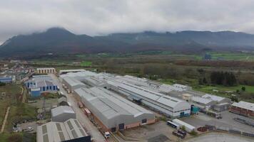 Industrial park aerial view video