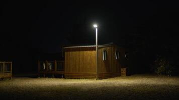 Country home under moonlit sky video