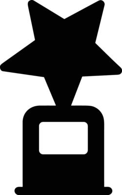 Star icon symbol image for rangking or rating reward