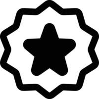 Star icon symbol image for rangking or rating reward vector