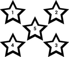 Star icon symbol image for rangking or rating reward vector