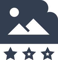 Star icon symbol image for rangking or rating reward vector