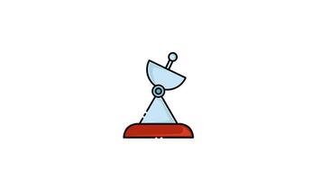 satellite antenna icon animation for astronaut set , isolated astronomy and radar 2d looped animated footage motion graphic design video