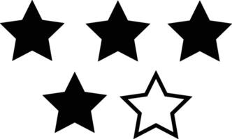 Star icon symbol image for rangking or rating reward vector