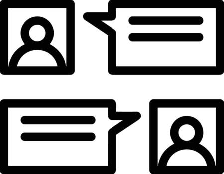 comentario icono imagen para elemento diseño de charla y comunicación símbolo vector