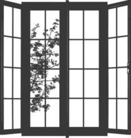 Silhouette aesthetic window black color only vector