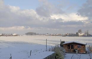 Winter landscape in the netherlands photo