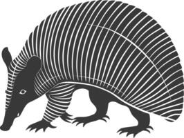 silueta armadillo animal negro color solamente lleno cuerpo vector