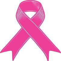 pink ribbon an international symbol of breast cancer awareness vector