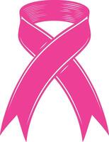 rosado cinta un internacional símbolo de pecho cáncer conciencia vector