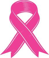 rosado cinta un internacional símbolo de pecho cáncer conciencia vector