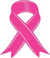 pink ribbon an international symbol of breast cancer awareness vector