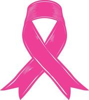 pink ribbon an international symbol of breast cancer awareness vector