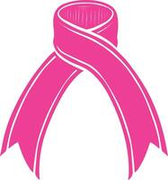 pink ribbon an international symbol of breast cancer awareness vector