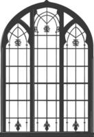 Silhouette aesthetic window black color only vector