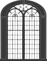 Silhouette aesthetic window black color only vector