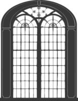 Silhouette aesthetic window black color only vector