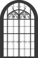 Silhouette aesthetic window black color only vector