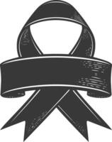 black ribbon a symbol of remembrance or mourning vector