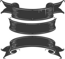 black ribbon a symbol of remembrance or mourning vector