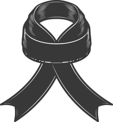 black ribbon a symbol of remembrance or mourning