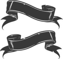 black ribbon a symbol of remembrance or mourning vector