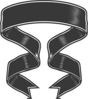 black ribbon a symbol of remembrance or mourning vector