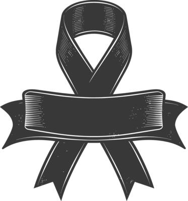 black ribbon a symbol of remembrance or mourning