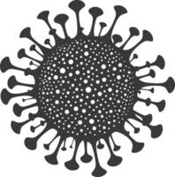 silueta virus negro color solamente lleno cuerpo vector