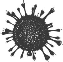 Silhouette virus black color only full body vector