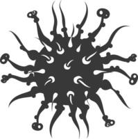 Silhouette virus black color only full body vector