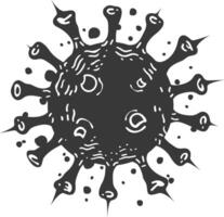 Silhouette virus black color only full body vector