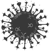 Silhouette virus black color only full body vector