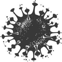 Silhouette virus black color only full body vector