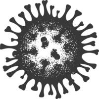 silueta virus negro color solamente lleno cuerpo vector