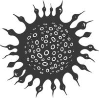 Silhouette virus black color only full body vector